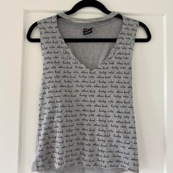 Harley Davidson Tops - Grey Harley Davidson‎ Women's Tank Top with Cut Out Grey Size Large